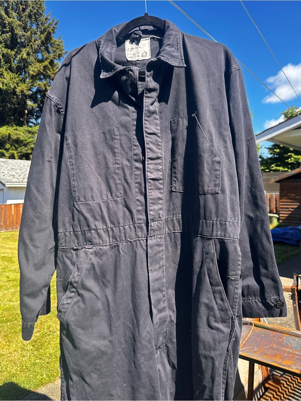 Vintage 1962 Confection Frontenac Black Cotton Twill Working Coveralls #7